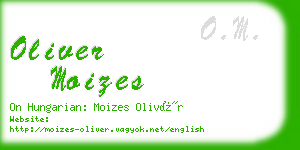 oliver moizes business card